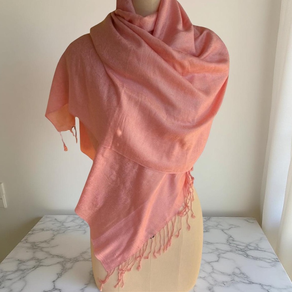Elegant Pashmina Salmon Pink Women's Scarf